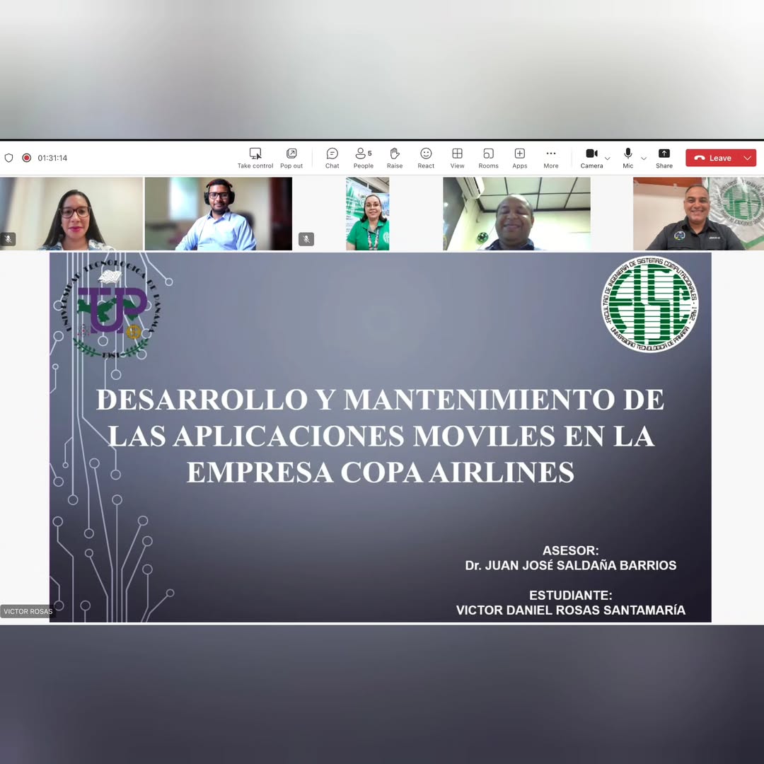 Víctor Rosas sustenta Trabajo de Graduación sobre desarrollo móvil en Copa Airlines.
